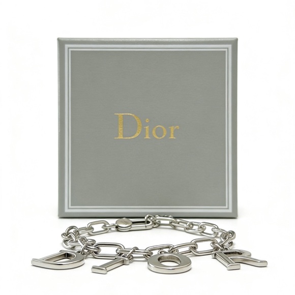 Dior Metallic Letter Charm Bracelet - Picture 4 of 7